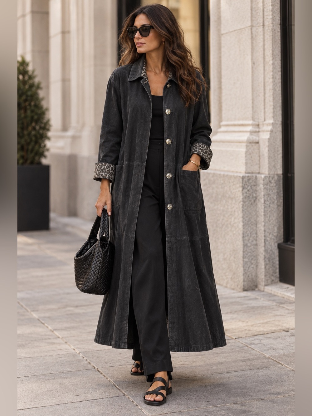 GIMO’s Leather Reversible Italian Suede Coat – Handmade Luxury Leopard Print